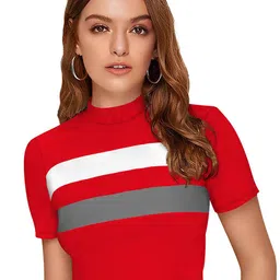 Fashion Care Women Colourblocked Fitted Crop Top-image-39