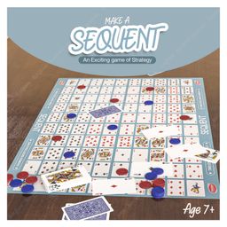 Baybee Sequence Board Game for Kids with Foldable Playing Board Mat 135 Chips & Play Cards Toys for Kids  - Multicolor image 5