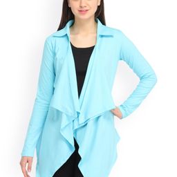 Cation Blue Open Front Shrug-56