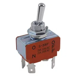 NKK SWITCHES SWITCH, TOGGLE, DPST, 25A, 250VAC, S331F-picture-26