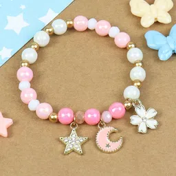 Asthetika Kids Girls Beaded Elasticated Bracelet-57