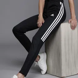 ADIDAS Women Black Solid Slim Fit SERENO PT Track Pants-image-95