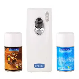 Airance A4 Automatic LED Perfume Spray Dispenser With 250 ml Each Oud Wood & Cool Splash Fragrance Refill- Spray Bottle (Pack of 3)-0
