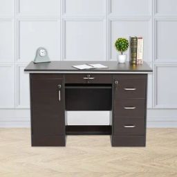 Nilkamal Recardo Black Engineered Wood Office Table-image-5
