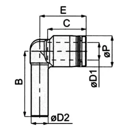 PISCO Socket Elbow Standard Type Φ9 mm, PLJ12W (Bag of 10 Pcs)-21