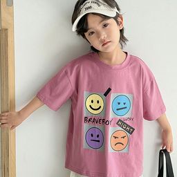 LULU & SKY Boys Printed V-Neck Extended Sleeves Applique T-shirt-image-42