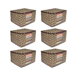 prettykrafts Beige Set of 6 Regular Drawer Organiser Organisers-9