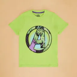 Pantaloons Junior Green Printed T-Shirt-image-40