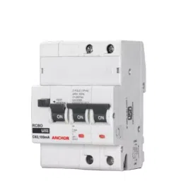 Anchor UNO 25 A 30 mA TPN Residual Current Circuit Breaker with Over Current (RCBO) White, 98187-image-56