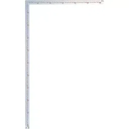 Shinwa Rules General Type Large Square Scale Silver 1 m x 60 cm, 2008702-39