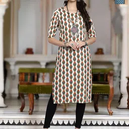 Moda Rapido Selection Of 2 Floral Printed Round Neck Straight Kurta-image-99