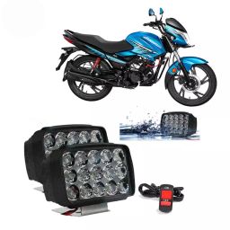 Cartronics 15  LED Fog Light With On/Off Switch   for Hero Glamour Programmed White (Set of 2 Pcs)-44