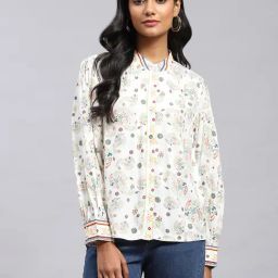 Label Ritu Kumar Off White Printed Shirt-picture-11