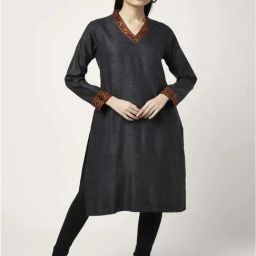 Rangmanch by Pantaloons Grey Woven Pattern Straight Kurta-image-30