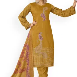 DRAVINAM Trends Embroidered Unstitched Dress Material-image-52