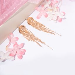 Niscka Gold Plated Contemporary Drop Earrings-28