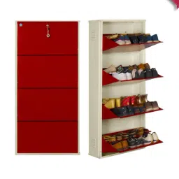 Delite Kom Double-Decker Powder Coated Coffee Wall Mounted Metal Shoe Rack (8 Shelves DIY)-picture-23