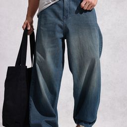 WROGN Men Pure Cotton Baggy Fit Light Fade Jeans-picture-43