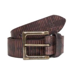 Woodland Brown Textured Casual Leather Belt for Men-2