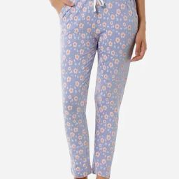 Amante Grey Cotton Floral Print Pyjamas-picture-41