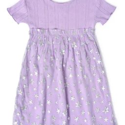 MiArcus Kids Light Purple Printed Frock-image-82