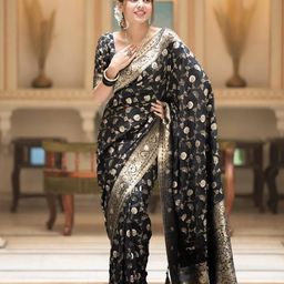 S.K.C Woven Design Zari Banarasi Saree-image-94