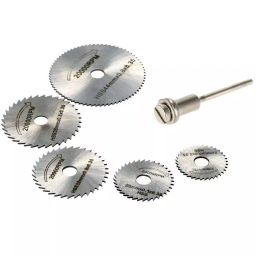 GENERIC 5 Pcs HHS Saw Blade 22-44 mm Dremel Rotary Wood Cutting Discs With 1 Pcs Mandrel 3.2 mm-picture-46