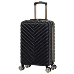 Kenneth Cole Black Textured Hard Cabin Trolley Bag - 22 Cms-image-20