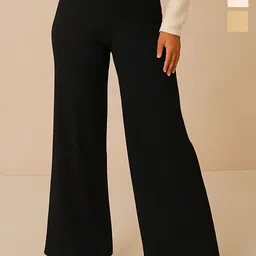 Fabflee Women Pack Of 3 Mid-Rise Loose Fit Trousers-picture-44