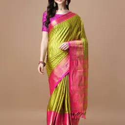 LeeliPeeri Designer WomenAbstract PrintedSilk Cotton Saree-picture-10