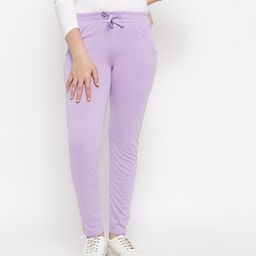 Lil Tomatoes Solid Track Pant - Purple-image-1