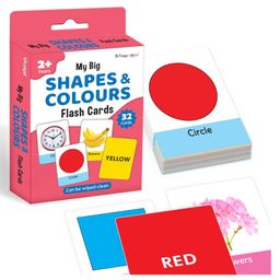 Fingo Brain My Big Shapes & Colours Flash Cards 32 Cards - Multicolour-image-3