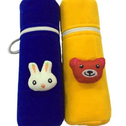 Chinmay Kids Velvet Bottle Covers for Feeding Bottles with Cute Animal Cartoon Popup, 240ml-image-91