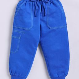 M'andy Cotton Full Length Solid Pajama With 5 Pockets - Blue-image-53