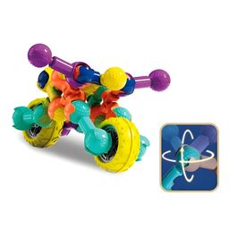 YAMAMA Building Blocks Motorcycle DIY Blocks Toys For Kids Building Kit STEM Toys Skeleton Set Building Blocks Educational Construction DIY Learning Set Assembled Blocks Bricks Toys For Children 360 Degree Rotation Blocks 21 Pcs - Multicolor-1