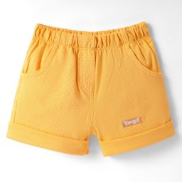 Tango Looper Knit Knee Length Shorts with Polka Dots Print - Yellow-picture-25