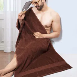 LacyLook Camel Brown 1 Cotton 600 GSM Bath Towel-image-86