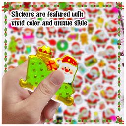 FunBlast Christmas Theme Kawaii Stickers Set  Set of 4 Sheets Multicolor image 2