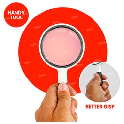 Fiddlerz 6X Magnifying Glass Portable Handheld 65 mm Magnifying Glass - Black & White image 3