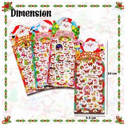 FunBlast Christmas Theme Kawaii Stickers Set  Set of 4 Sheets Multicolor image 3