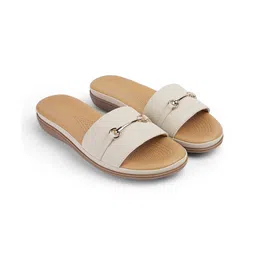 Tresmode Women Open Toe Flats with Buckles-53