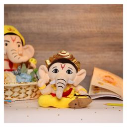 Panda's Box Mantra Chanting Baby Ganesha (Small - ) | Musical Soft Plush Toy image 4