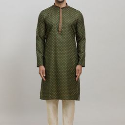 Arihant Rai Sinha Men Printed Regular Kurta with Churidar-image-79
