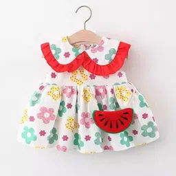 YK Floral Print Peter Pan Collar Fit & Flare Dress-99