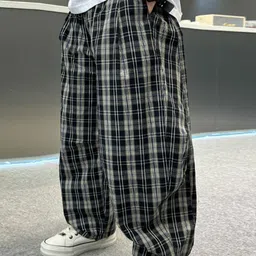 INCLUD Kids Boys Checked Mid-Rise Regular Trousers-image-27