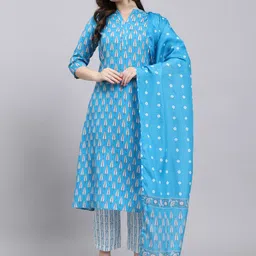 Anouk Rustic Women Floral Printed Regular Kurta with Trousers & With Dupatta-picture-3