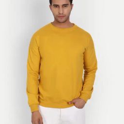 COLOR CAPITAL Mustard Relaxed Fit Sweatshirt-37