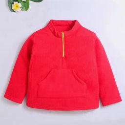 Nino Bambino Kids Red Solid Full Sleeves Sweatshirt-image-59