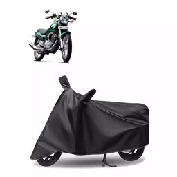 Auto Pearl Polyester Two Wheeler Cover for TVS Fiero FX (Grey)-image-90