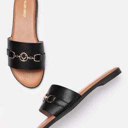 Allen Solly Women Open Toe Flats With Metallic Detail-image-25